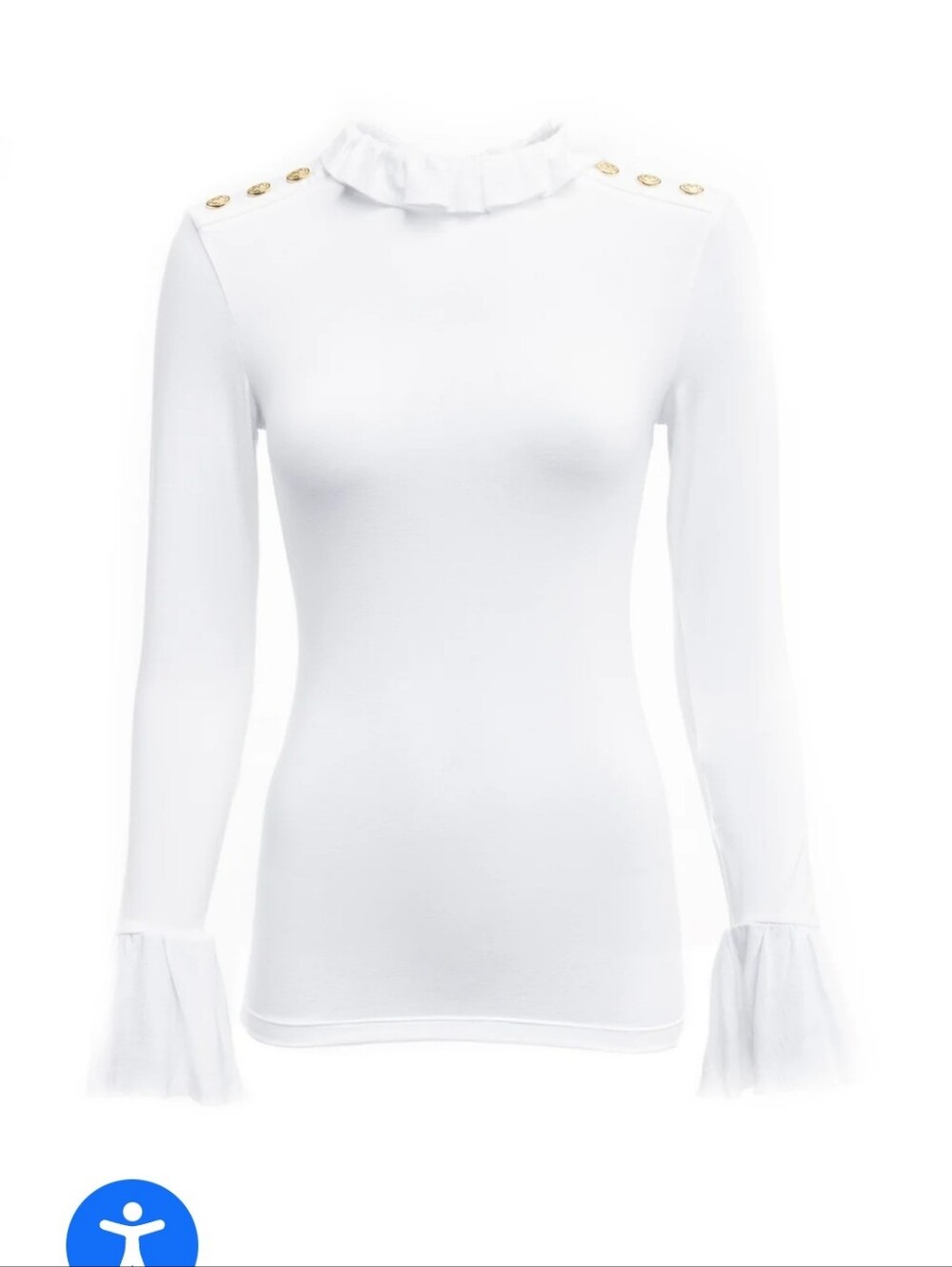 Holland Cooper Lilibet Jersey Tee - White - Picture 3 of 8